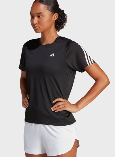 Adidas Run Icons 3-Stripes Low-Carbon Running T-Shirt