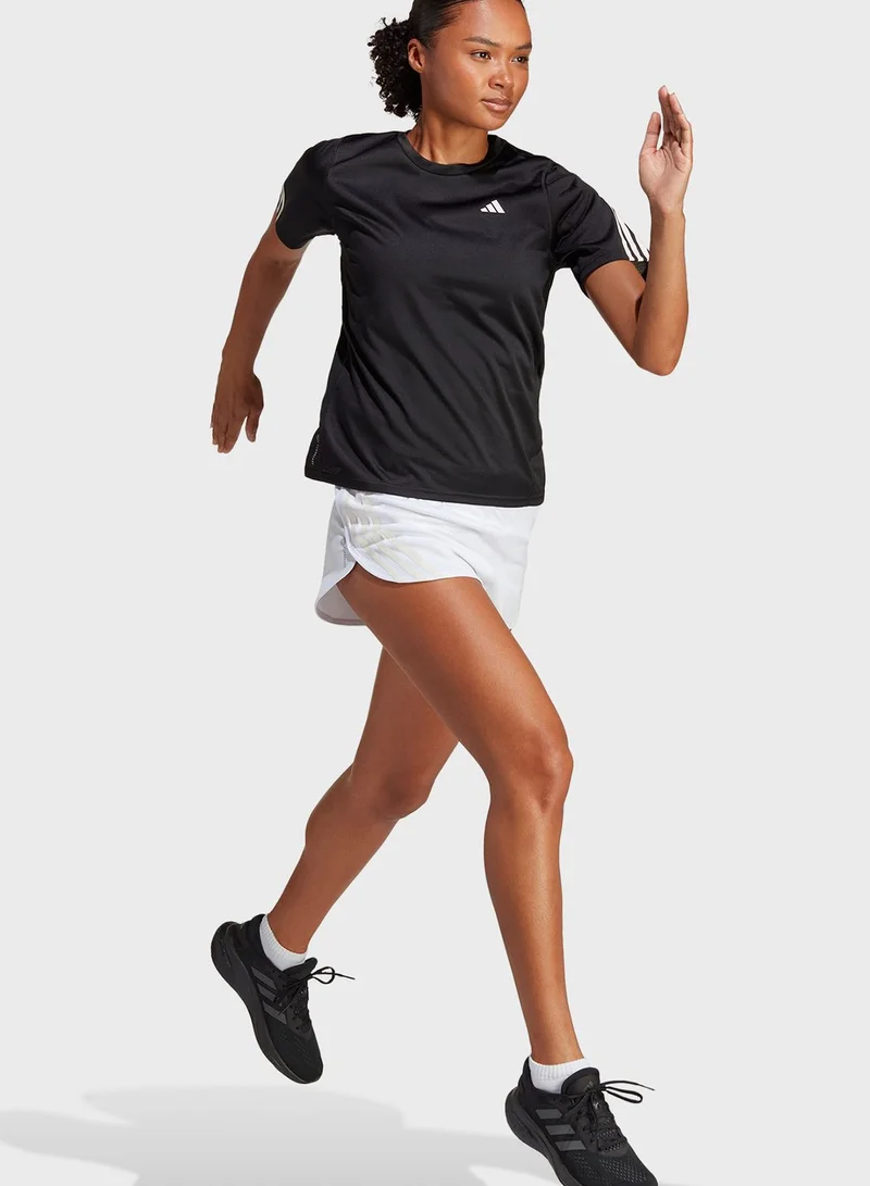 Adidas Run Icons 3-Stripes Low-Carbon Running T-Shirt