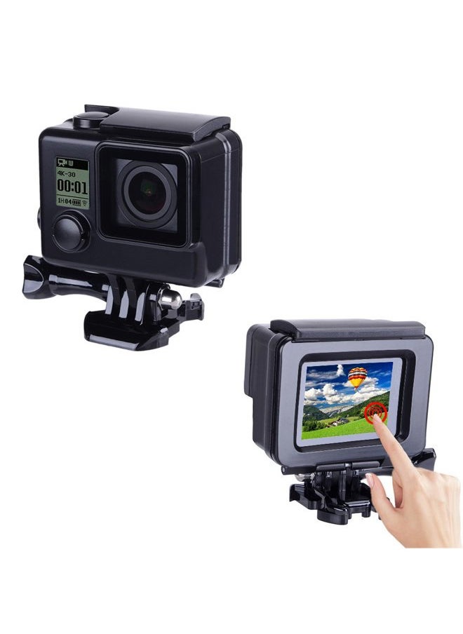 Replacement Waterproof Case Protective Black Housing Touch housing for GoPro Hero 4 Hero 3+ Hero3 Outside Sport Camera for Underwater Use Water Resistant up to 147ft (45m)