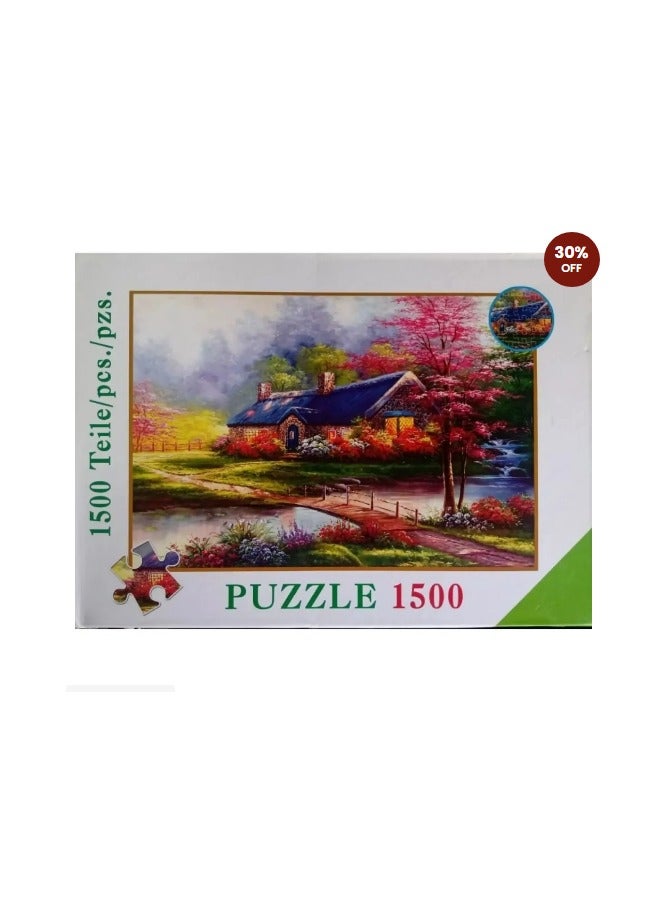 1500 Piece Puzzle Challenge Your Creativity and Intelligence  Perfect Gift and Family Time Activity  High Quality and Vibrant Colors  - Image 2