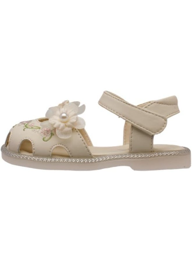 Lucky Kids Girls Toddler/Little Kid Closed-Toe Flower Summer Dress Sandals Flat Shoes - Image 2