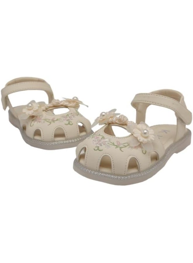 Lucky Kids Girls Toddler/Little Kid Closed-Toe Flower Summer Dress Sandals Flat Shoes - Image 5