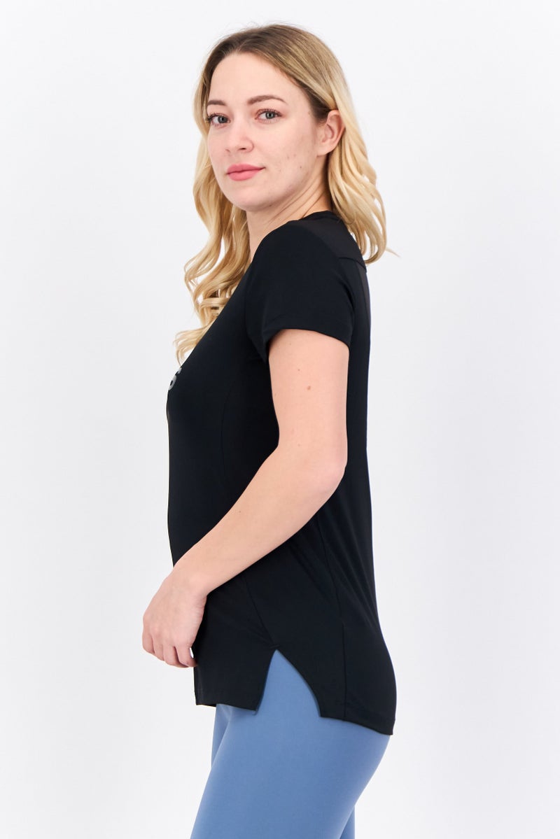 Adidas Women Sportswear Fit Brand Logo Outdoor Top, Black - Image 4