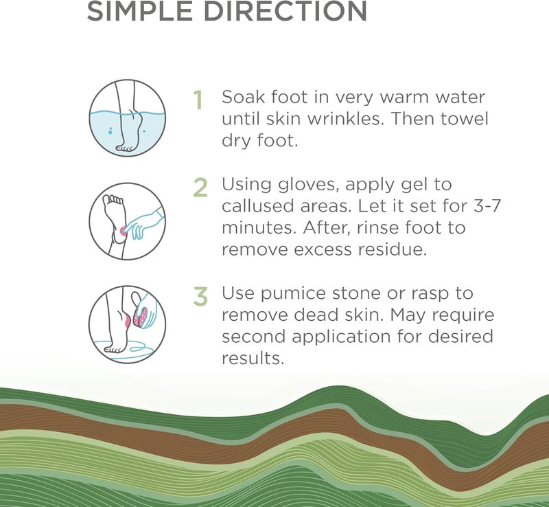 Global upgraded practical design Callus Remover for Feet - Tea Tree, Powerful Formulation - Extra Strength Gel, Home Pedicure Foot Spa Results - Cracked & Dead Dry Skin Supplies - 8 Oz Treated anti-rust metal - Image 5