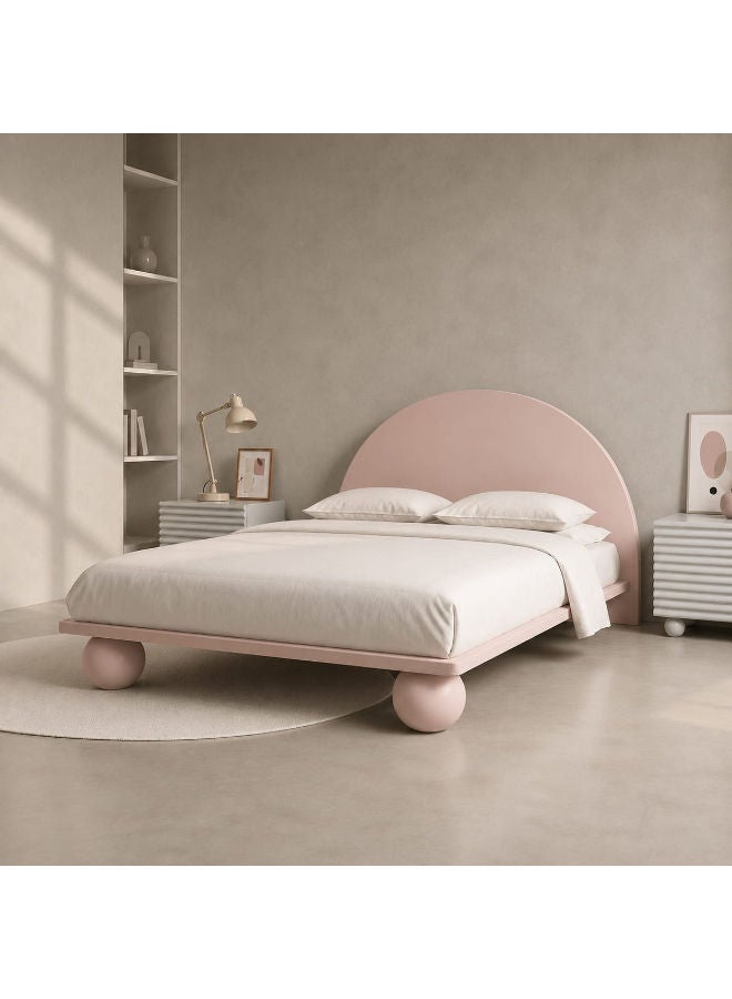 Pink Wooden Bed for Kids