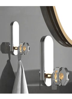 Zalcoon Golden Cloth Hook for bathroom, kitchen, (Round Hook) Towel robe Hook, Stainless Steel, With Marble Oval Plate Heavy Duty Wall Mounted Robe Hooks, Bathroom Organizer (Pack of 4)  - Image 4