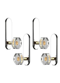 Zalcoon Golden Cloth Hook for bathroom, kitchen, (Round Hook) Towel robe Hook, Stainless Steel, With Marble Oval Plate Heavy Duty Wall Mounted Robe Hooks, Bathroom Organizer (Pack of 4)  - Image 1
