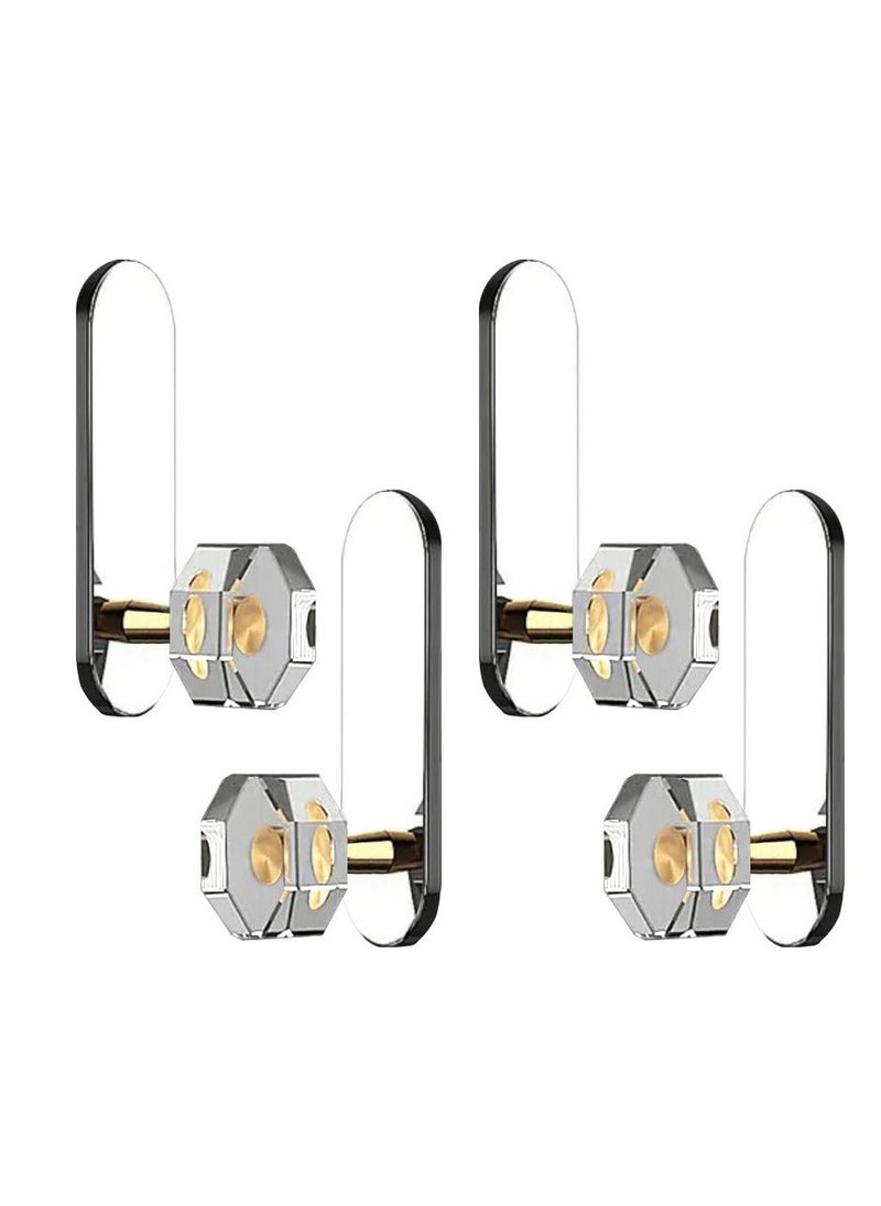 Zalcoon Golden Cloth Hook for bathroom, kitchen, (Round Hook) Towel robe Hook, Stainless Steel, With Marble Oval Plate Heavy Duty Wall Mounted Robe Hooks, Bathroom Organizer (Pack of 4)  - Image 1