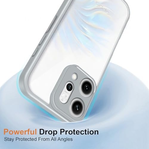 Kapa Hawkeye Clear Slim Tough Back Cover for Oppo Reno 14 Pro 5G | Camera Lens Protector Anti Yellow Shockproof Clear Hybrid Case Cover (Grey) - Image 5