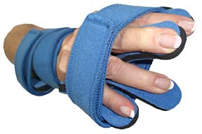 AliMed Comfyprene HandWrist Separate Finger Orthosis Adult Right Light Blue - Image 2
