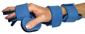 AliMed Comfyprene HandWrist Separate Finger Orthosis Adult Right Light Blue - Image 4