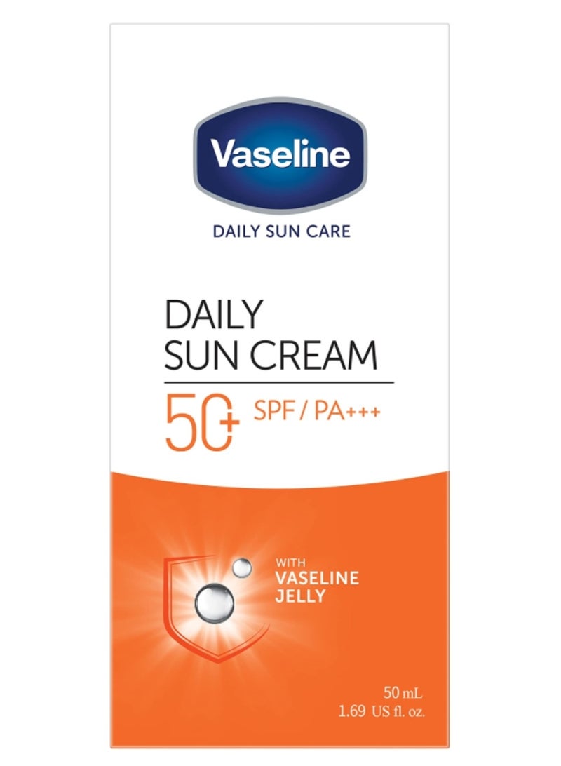 Vaseline DAILY SUN CARE CREAM 50+SPF /PA+++ WITH VASELINE JELLY 50ML - Image 1