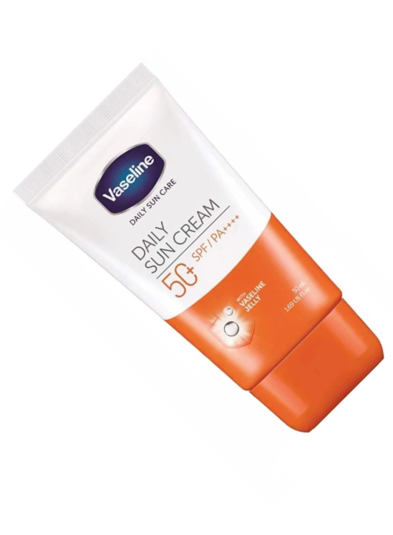 Vaseline DAILY SUN CARE CREAM 50+SPF /PA+++ WITH VASELINE JELLY 50ML - Image 2