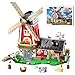 OWNONE 1 Windmill Farm Building Set with LED Lights 1310 PCS Red Barn Building Blocks Toy with Cows Animals Farm Model Building Bricks Set Home Decor Gift for Adults Teens Kids Boys Girls - Image 2