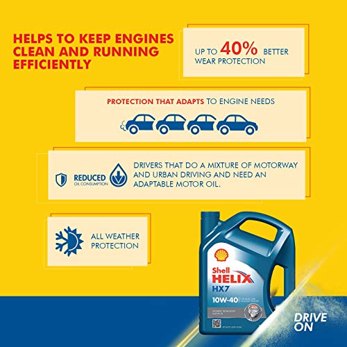 Shell Helix HX7 10W-40 API SN Semi Synthetic Engine Oil for Petrol, Diesel & CNG Cars (3.5 L) - Image 3