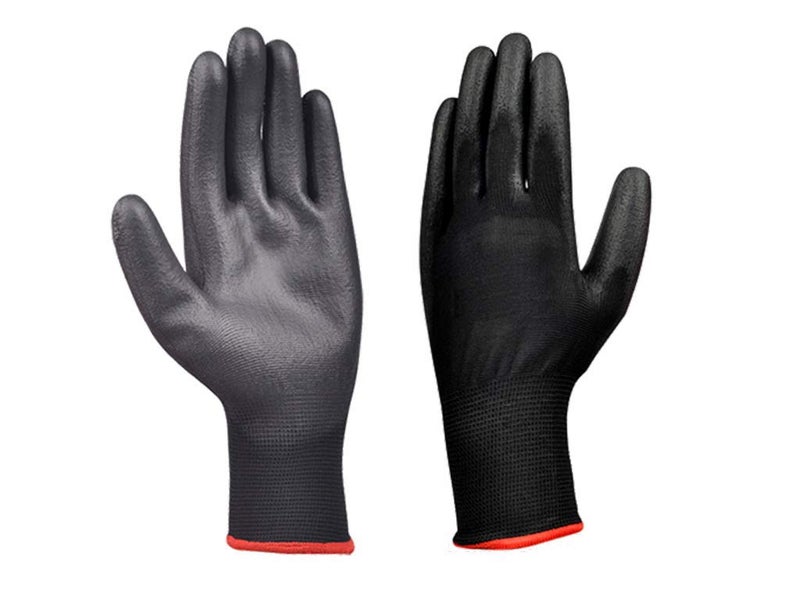 Jupiter Industries Gardening and Planting Gloves for Men and Women with Breathable Rubber Nitrile Coating, Durable, Machine Washable, 10 Inches - Black-Red - Pack of 2 Pairs - Image 5