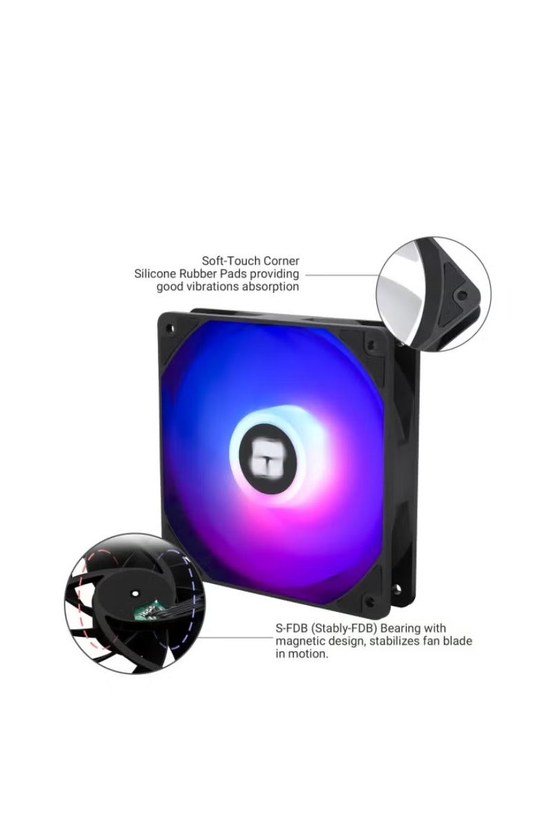 Thermalright THERMAL RIGHT TL-C12C-S*5 ARGB Fan 1550 RPM±10% Black 5 pieces - Image 4