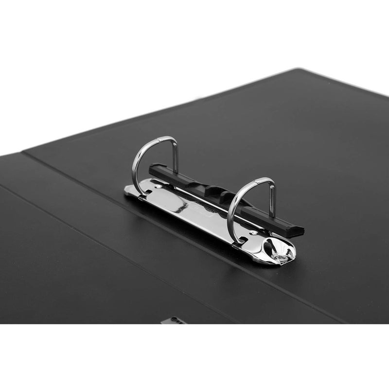Solo 2 D Ring Binder - FC Size | Heavy-Duty Poly Cover | 2 D-Ring Clip with Stopper & Chromium-Fitted Rings | Holds Up to 250 Sheets | Inside Pocket for Loose Leaves & Business Card Holder | RB412 - Image 3
