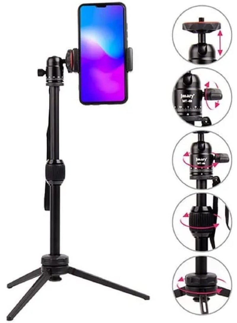 JMARY MT-68 Table-Top Extendable Foldable Tripod Stand for Mobile Phones and DSLR & Digital Cameras - Image 2