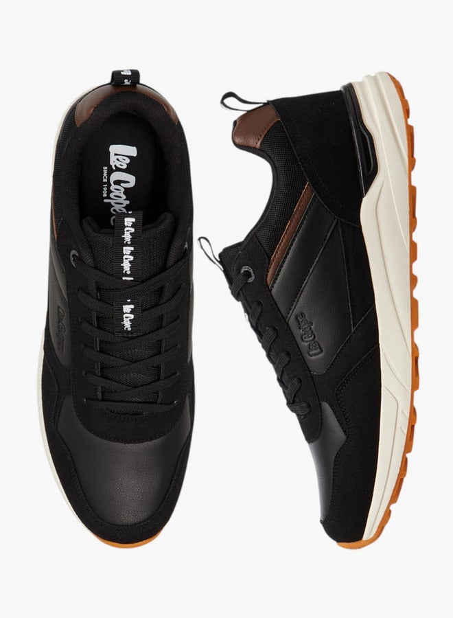 لي كوبر حذاء رياضي رجالي برباط وتفاصيل جلدية - Image 3