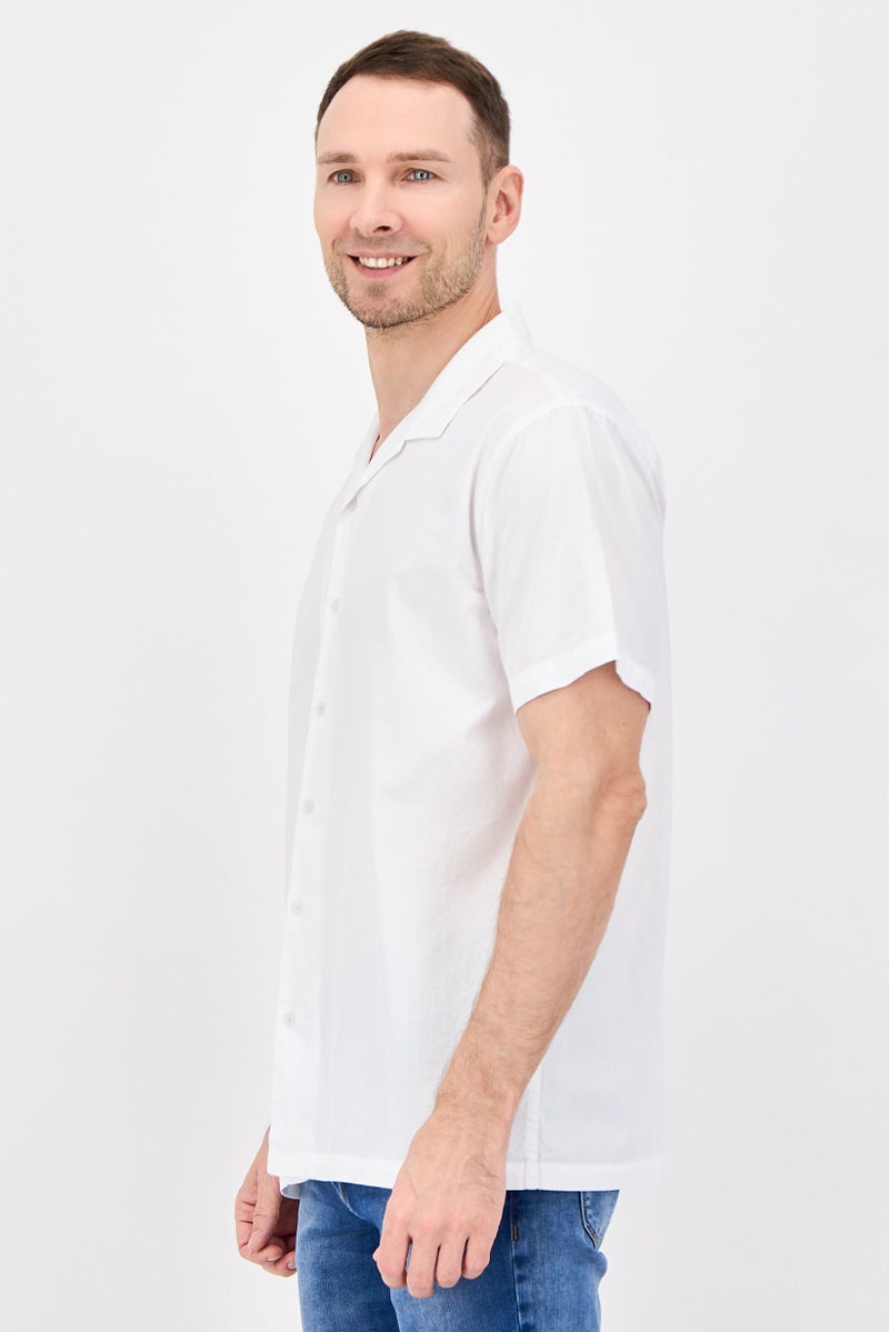 Aeropostale قميص رجالي عادي قصير الأكمام بتصميم بسيط، أبيض - Image 4