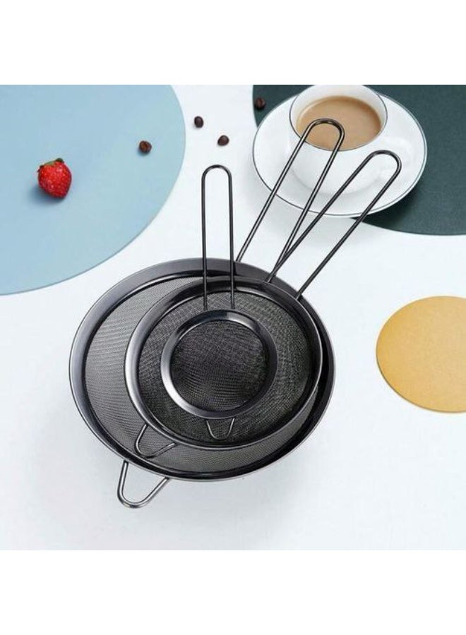 3-Piece High-Quality Stainless Steel Mini Strainer Set - Image 1