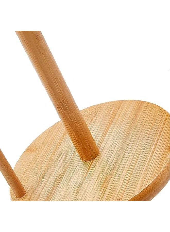 Kitchen Wooden Roll Paper Towel Holder Bathroom Tissue Holder Toilet Paper Stand Napkins Rack - Image 5