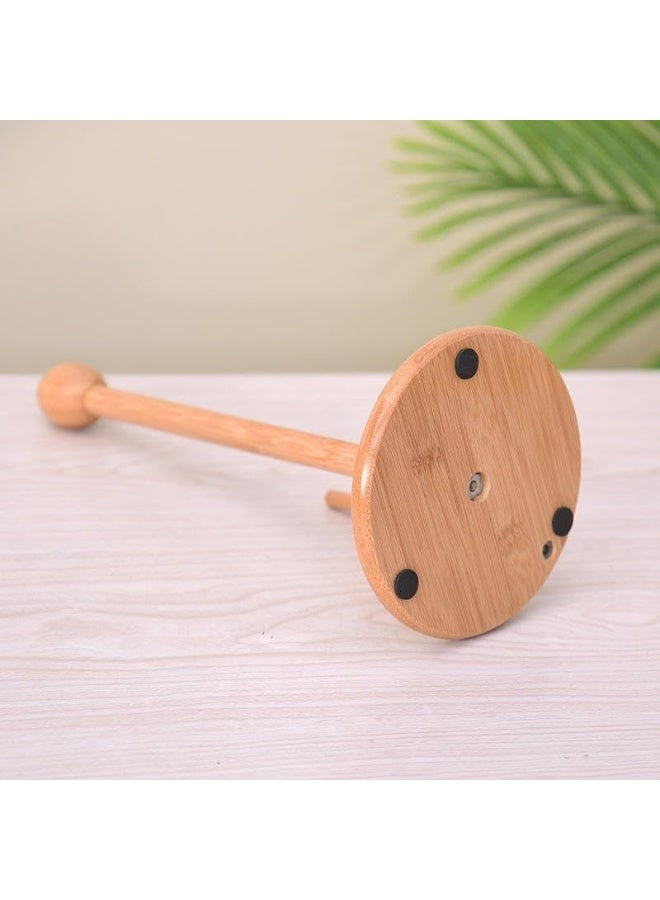 Kitchen Wooden Roll Paper Towel Holder Bathroom Tissue Holder Toilet Paper Stand Napkins Rack - Image 3