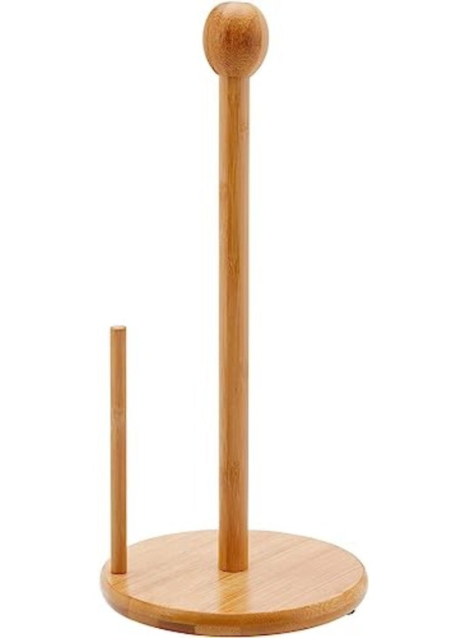 Kitchen Wooden Roll Paper Towel Holder Bathroom Tissue Holder Toilet Paper Stand Napkins Rack - Image 1