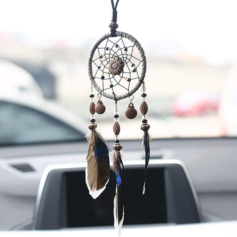 SPANICE Feather Dream Catcher Pendant, Small Dream Catchers Car Charm for Hanging Decorations - Image 1