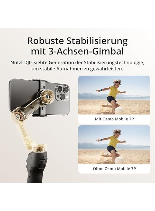 Osmo DJI Osmo Mobile 7P Gimbal Stabilizer for iPhone, Android, Native Tracking, Lighting, 3-Axis Smartphone Gimbal, Fast Start, One Click Editing, Built-in Extension Rod & Tripod - Image 2