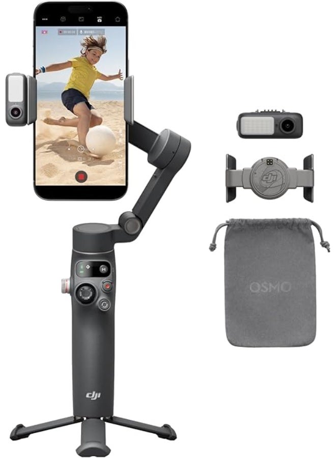Osmo DJI Osmo Mobile 7P Gimbal Stabilizer for iPhone, Android, Native Tracking, Lighting, 3-Axis Smartphone Gimbal, Fast Start, One Click Editing, Built-in Extension Rod & Tripod - Image 1