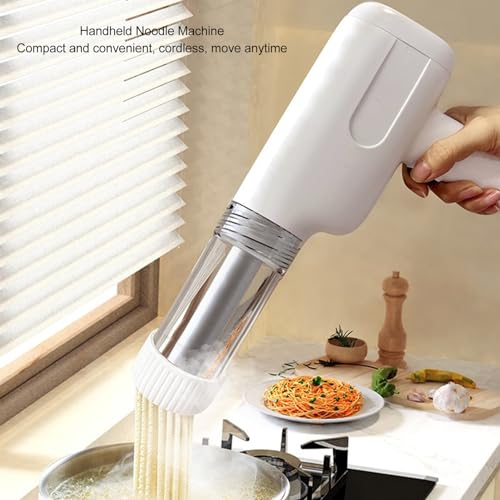 Olpad Electric Pasta Maker Machine 6 in 1 Cordless Noodle Maker Gun Shape Spaghetti Making Machine White, Homemade Spaghetti Machine - Image 3