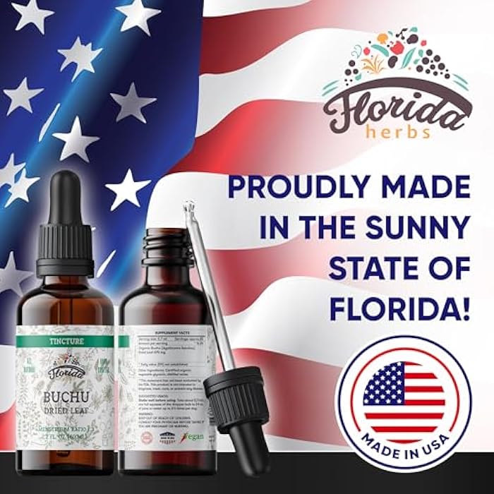 FLORIDA HERBS Buchu Tincture, Organic Buchu Extract (Agathosma Betulina) Dried Leaf Health Supplement, Non-GMO in Cold-Pressed Organic Vegetable Glycerin 2 oz, 670 mg - Image 5
