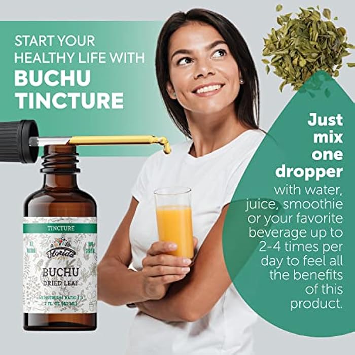 FLORIDA HERBS Buchu Tincture, Organic Buchu Extract (Agathosma Betulina) Dried Leaf Health Supplement, Non-GMO in Cold-Pressed Organic Vegetable Glycerin 2 oz, 670 mg - Image 4