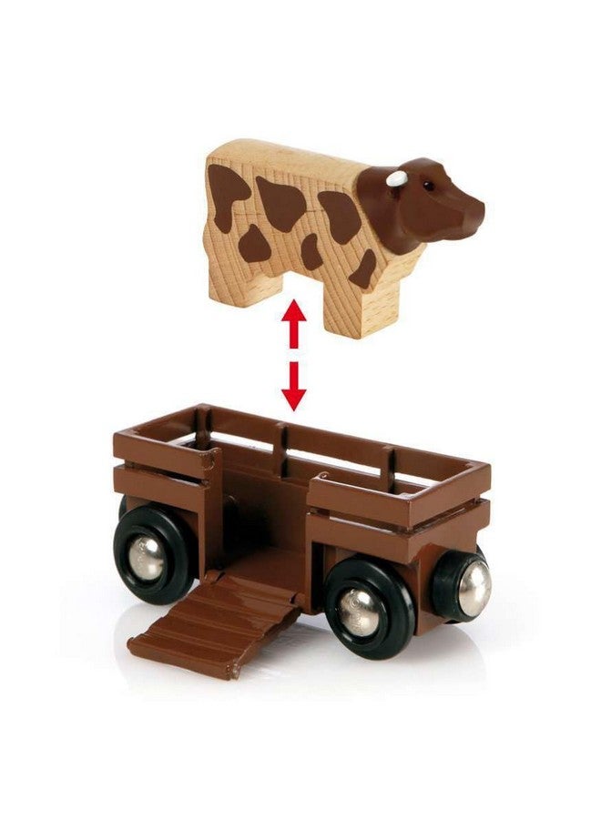 Brio BRIO World Farm Railway Set - 20-Piece FSC-Certified Wood Train Set & Accessories - Works with All BRIO Wooden Railway Sets - Includes Barn, Tractor, Hay Crane, Tracks & More - Fun for Kids Ages 3+  - Image 5