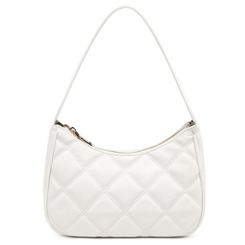 CYHTWSDJ Shoulder Bags for Women, Cute Hobo Tote Handbag Mini Clutch Purse with Zipper Closure (White Lg) - Image 1