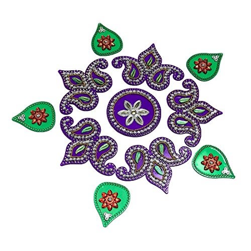 Kriwin Acrylic Rangoli Decorative (10-to 11 inches Multicolor) Reusable - Image 3