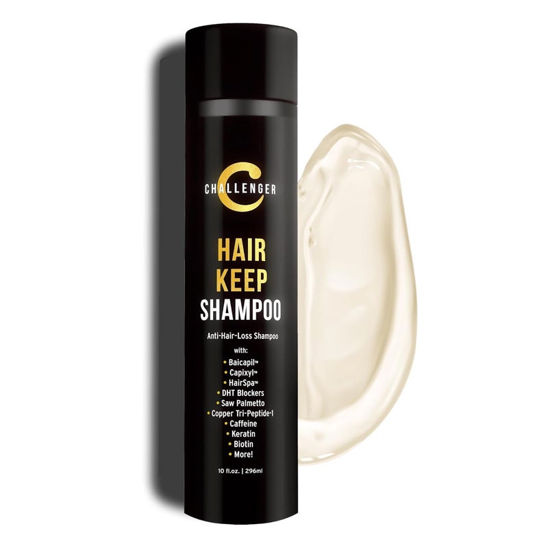 Challenger Mens Hair Keep Shampoo 10 Oz DHT Blocking Hair Growth Shampoo wBaicapil Capixyl HairSpa Caffeine Biotin Hyaluronic Acid Copper TriPeptide Saw Palmetto More2 mo Supply