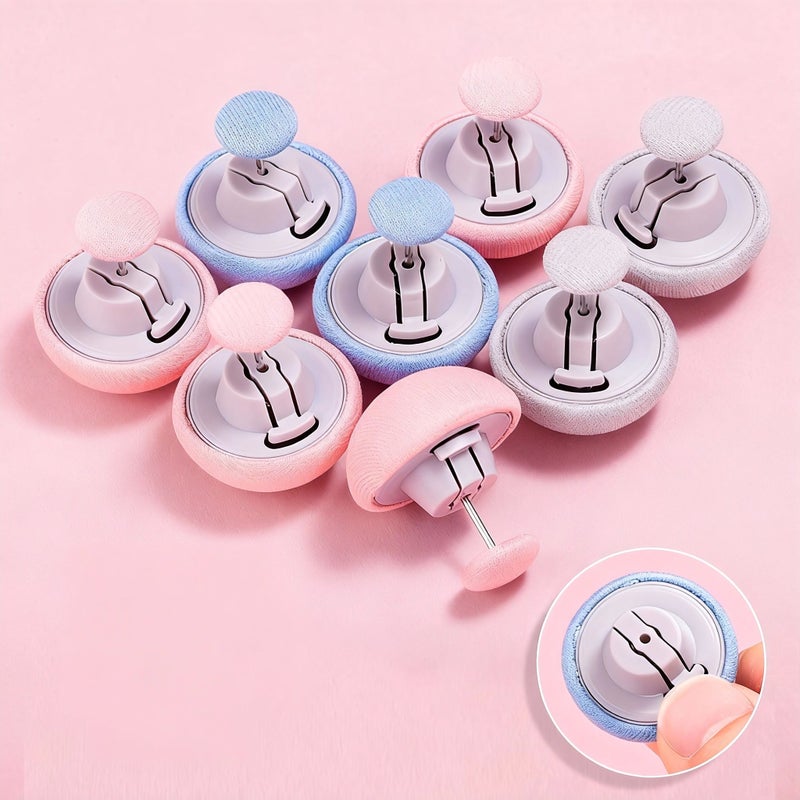 Sheet And Quilt Fasteners Sky Blue 16 Pieces 8 Mushroom Caps And Pins Reusable Removable Secure Fit For Home Bedroom Mattress - Image 3