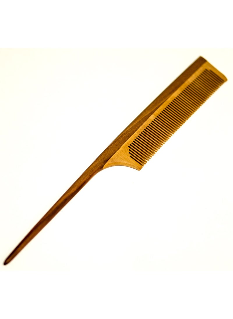 CP - Japan craftsmen made Peach Wood Natural Comb  Apricot oiled Anti static hair with handle - Image 1