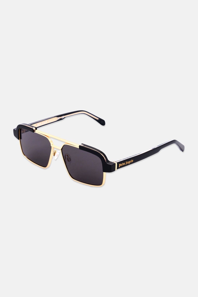 Palm Angels Men Panorama Square Sunglasses, Gold - Image 3