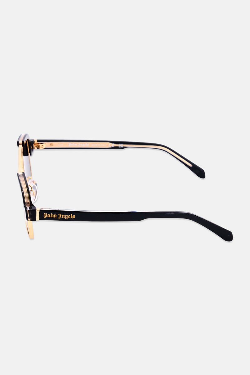 Palm Angels Men Panorama Square Sunglasses, Gold - Image 4