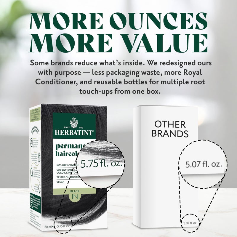 Herbatint Permanent Hair Dye For Women - 4M Mahogany Chestnut - For Up To 100% Gray Coverage of Resistant Gray Hair - Ammonia-Free, Alcohol-Free & Vegan - Salon Influenced Hair Color 5.75 fl oz - Image 2