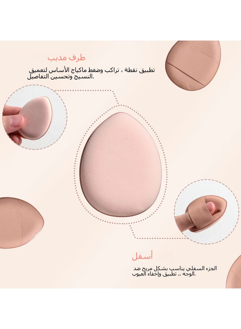 general Portable Travel Makeup Brush Set 5 Bamboo Bing Mini Beauty Eggs Led Mirror Makeup Brushes - Image 4