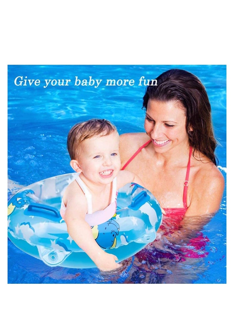 Y&D SYOSI Baby Swimming Float Inflatable Floatie Raft with Handle Safety Seat Children Waist Ring Kids Water Bathtub Beach Party Toys Toddler Swim for 3-36 Months  - Image 3