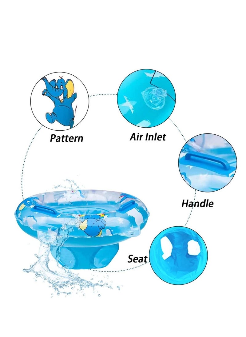 Y&D SYOSI Baby Swimming Float Inflatable Floatie Raft with Handle Safety Seat Children Waist Ring Kids Water Bathtub Beach Party Toys Toddler Swim for 3-36 Months  - Image 5