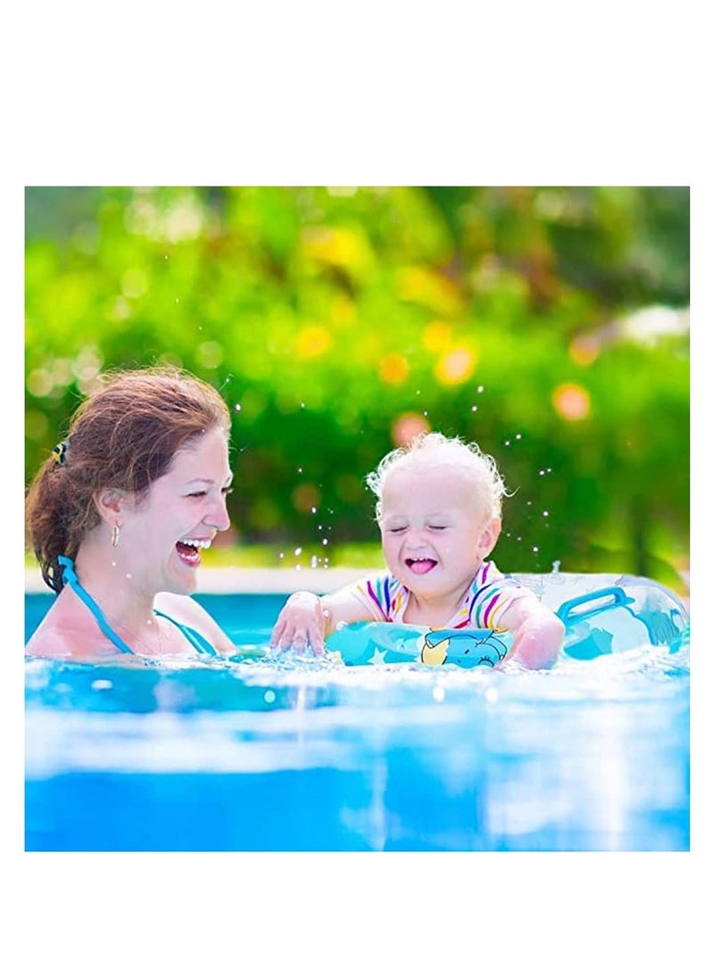 Y&D SYOSI Baby Swimming Float Inflatable Floatie Raft with Handle Safety Seat Children Waist Ring Kids Water Bathtub Beach Party Toys Toddler Swim for 3-36 Months  - Image 4