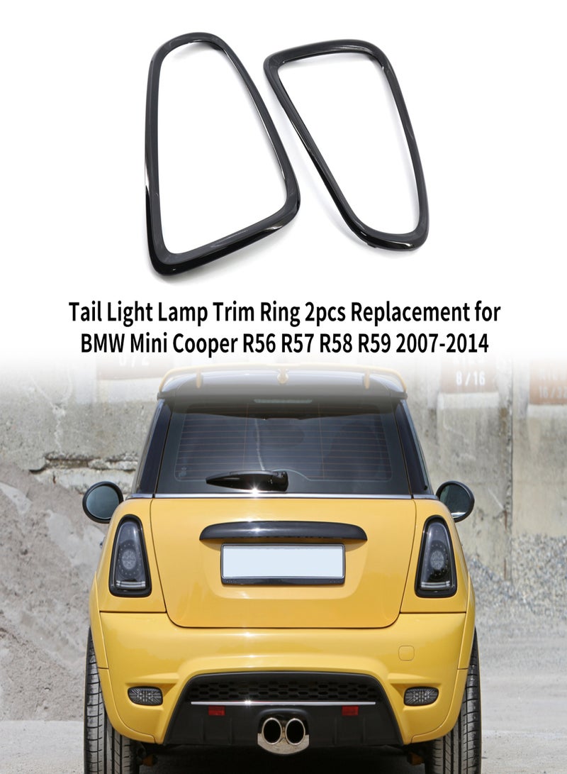 Generic Tail Light Lamp Trim Ring 2pcs Replacement for BMW Mini Cooper R56 R57 R58 R59 2007-2014 OEM:51132752243, 51132752244, 51132296297, 51132296296  - Image 3