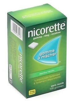 nicorette 4 mg menthe Fraiche sans sucre - 105 gommes 
